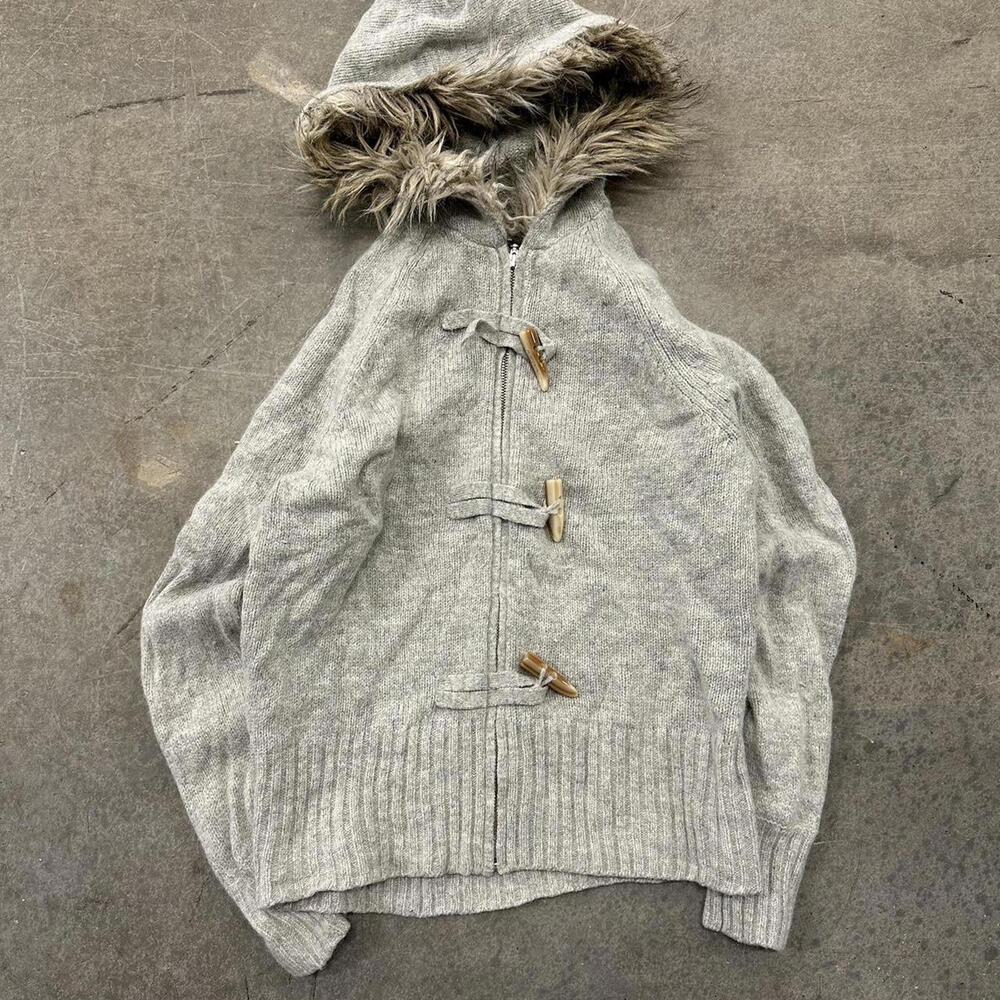 Vintage Y2K Grunge Nautica Fur Jacket Size Large